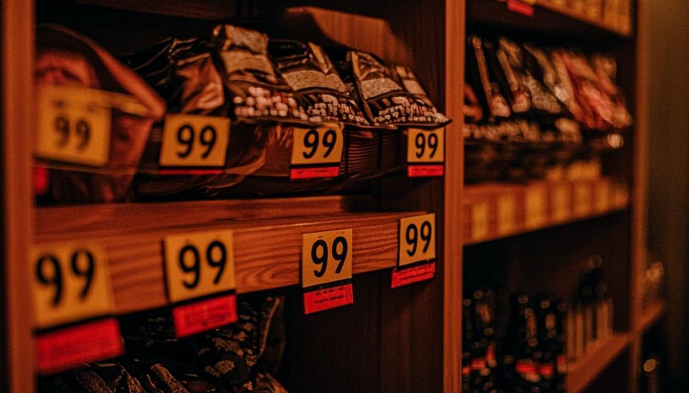 Чёрная пятница 2026: полки магазина с ценниками